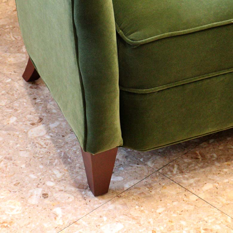 ジェニファーテイラー 1Pソファー グリーン LaRosa ソファ 一人がけ デラックスソファ ベロア JENNIFER TAYLOR