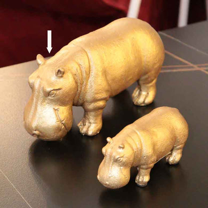 ゴールデンヒポ カバのオブジェ Lサイズ  置物 オーナメント