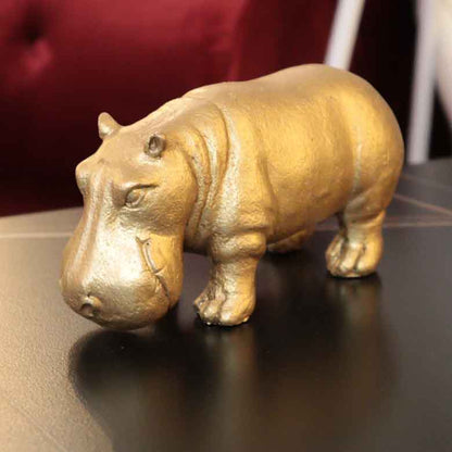 ゴールデンヒポ カバのオブジェ Lサイズ  置物 オーナメント