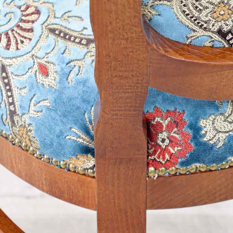 イタリア ダイニングチェア ブルー・金華山 猫脚 – 輸入家具の イタリア ダイニングチェア ブルー・金華山 猫脚 – 輸入家具の