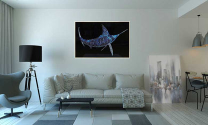 アートフレーム メカジキ 120㎝ クリスタルピクチャー ウォールデコ ソードフィッシュ