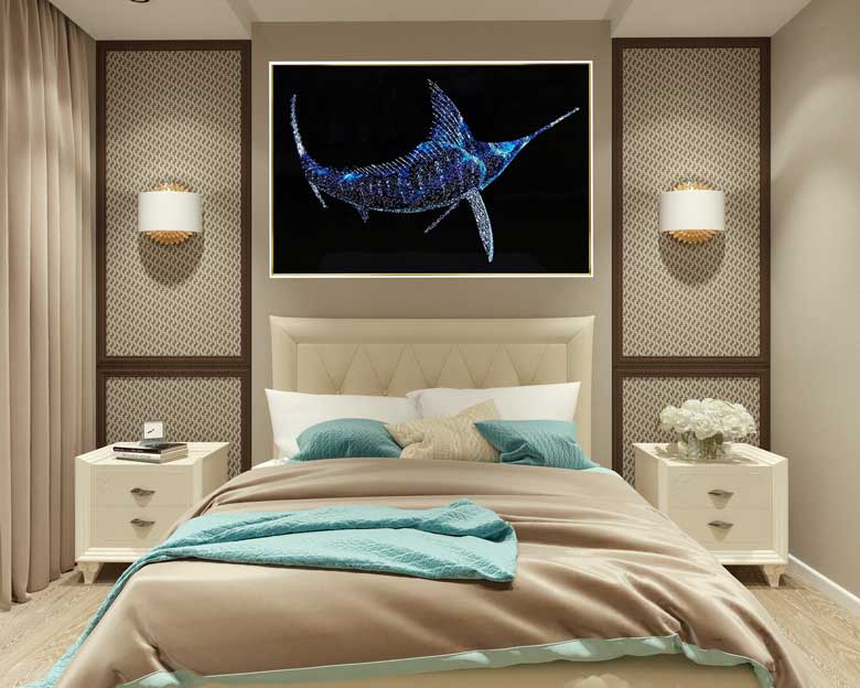 アートフレーム メカジキ 120㎝ クリスタルピクチャー ウォールデコ ソードフィッシュ