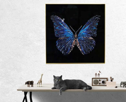 アートフレーム バタフライ 80㎝ クリスタルピクチャー ウォールデコ