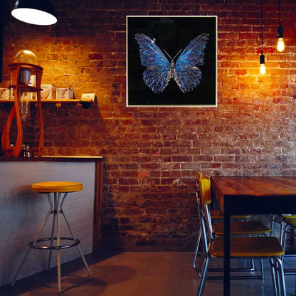 アートフレーム バタフライ 80㎝ クリスタルピクチャー ウォールデコ