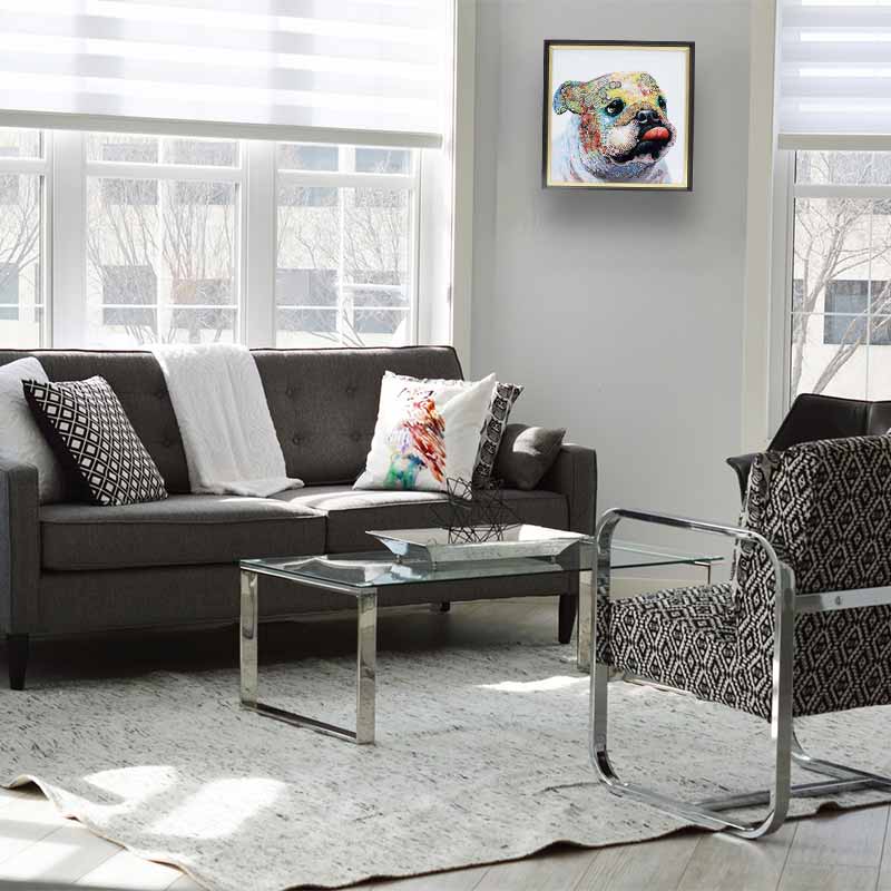 アートフレーム フレンチブルドッグ 41㎝ クリスタルピクチャー ウォールデコ 猫 キャスパー