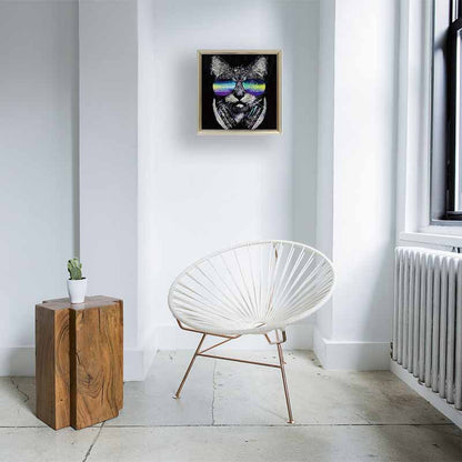 アートフレーム ガット 41㎝ クリスタルピクチャー ウォールデコ 猫