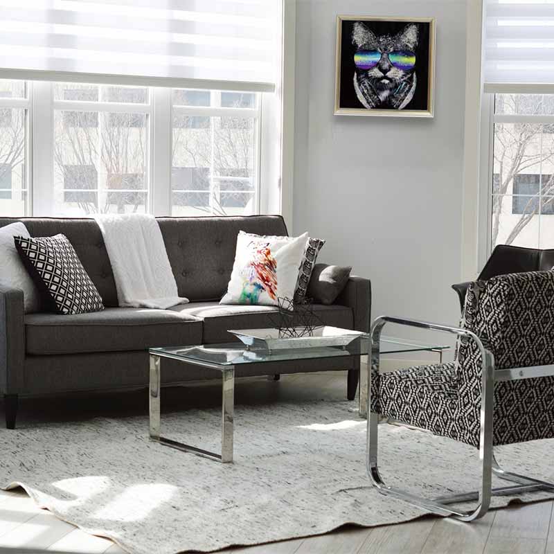 アートフレーム ガット 41㎝ クリスタルピクチャー ウォールデコ 猫