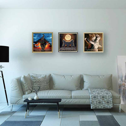 アートフレーム シャット 41㎝ クリスタルピクチャー ウォールデコ 猫