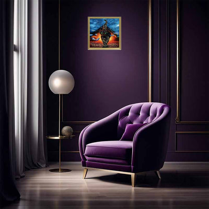 アートフレーム シャット 41㎝ クリスタルピクチャー ウォールデコ 猫