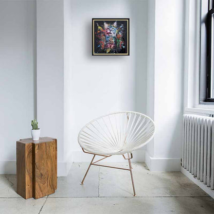 アートフレーム ファンキーキャット 41㎝ クリスタルピクチャー ウォールデコ 猫