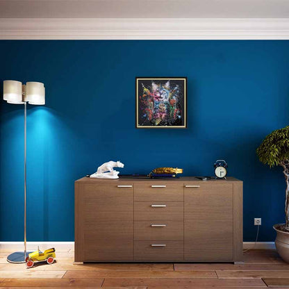 アートフレーム ファンキーキャット 41㎝ クリスタルピクチャー ウォールデコ 猫