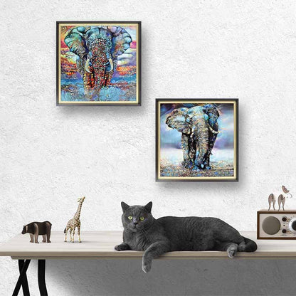 アートフレーム ペオファント 41㎝ クリスタルピクチャー ウォールデコ エレファント