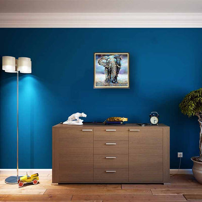 アートフレーム ペオファント 41㎝ クリスタルピクチャー ウォールデコ エレファント