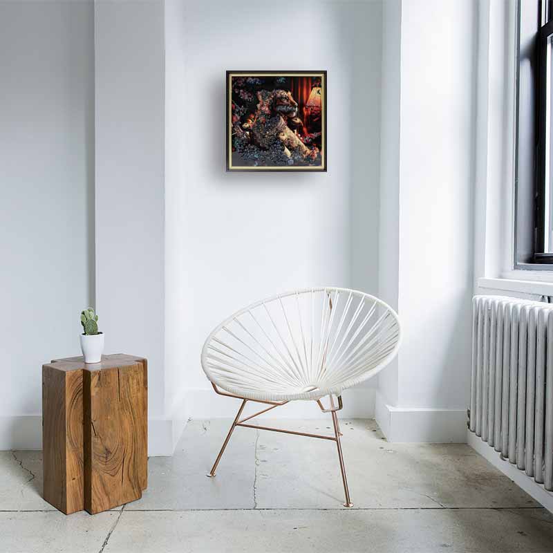 アートフレーム トラピリカ 41㎝ クリスタルピクチャー ウォールデコ 虎/エトピリカ