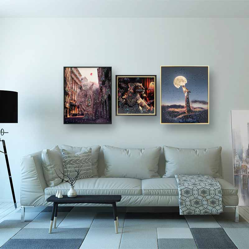 アートフレーム トラピリカ 41㎝ クリスタルピクチャー ウォールデコ 虎/エトピリカ