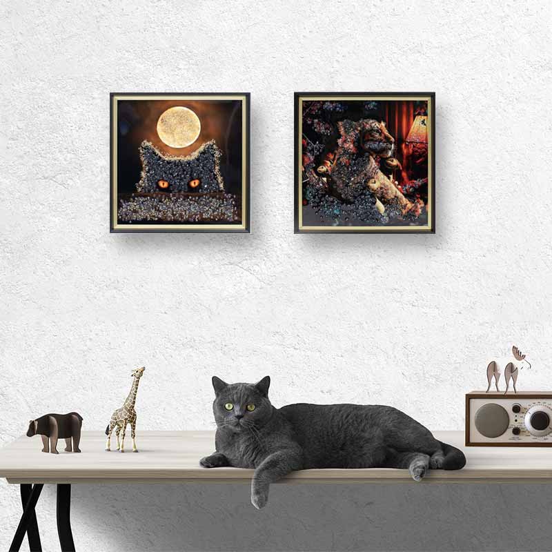 アートフレーム トラピリカ 41㎝ クリスタルピクチャー ウォールデコ 虎/エトピリカ