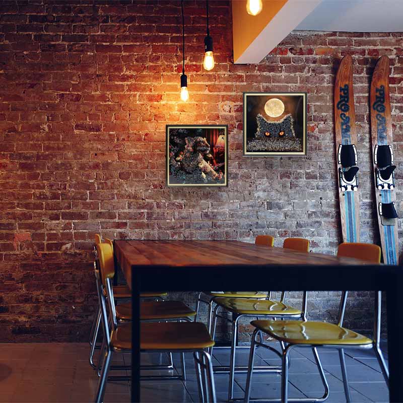 アートフレーム トラピリカ 41㎝ クリスタルピクチャー ウォールデコ 虎/エトピリカ