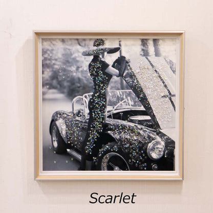 アートフレーム スカーレット 44㎝ クリスタルピクチャー ウォールデコ 淑女
