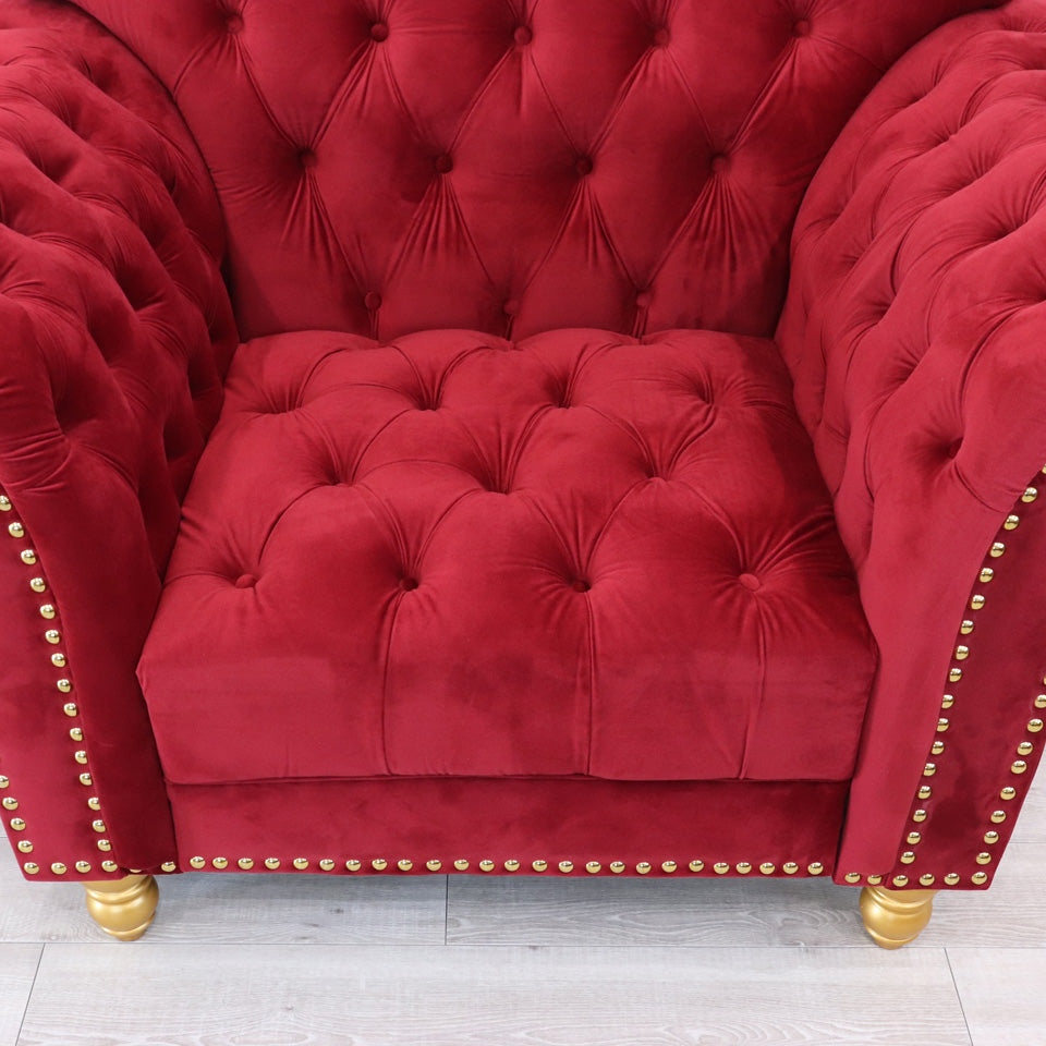 1Pソファ ハイバック ベロア グレーレッド 1人がけ ベルベット