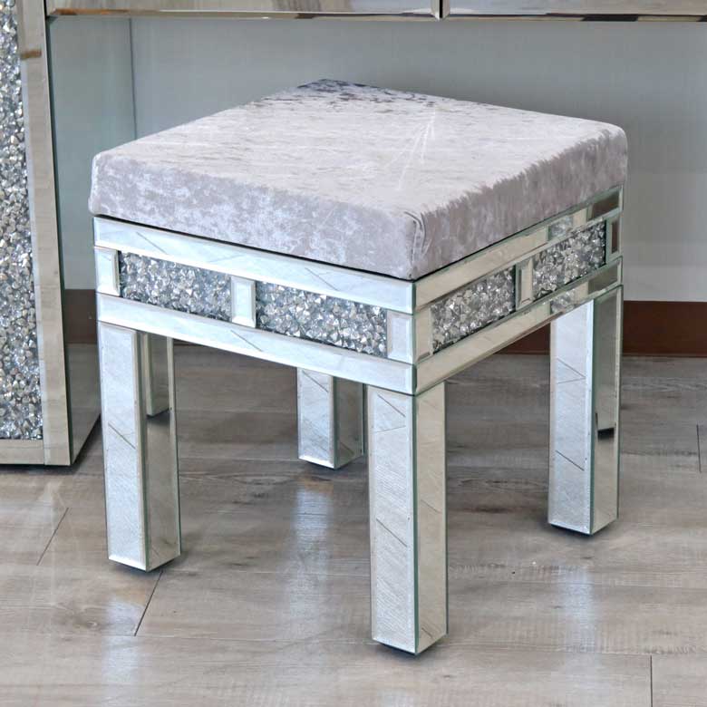 ミラー家具 ドレッサー 3面鏡 スツール 3点セット コスメ