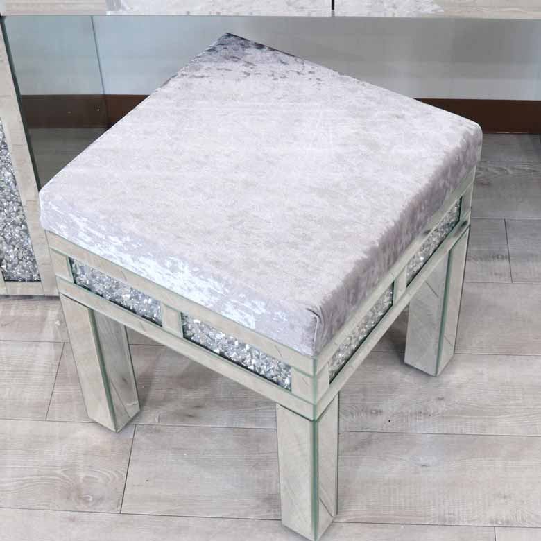 ミラー家具 ドレッサー 3面鏡 スツール 3点セット コスメ