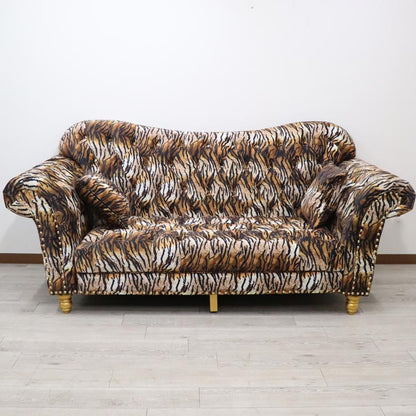 3Pソファ ハイバック ベロア タイガー 3人がけ VIP