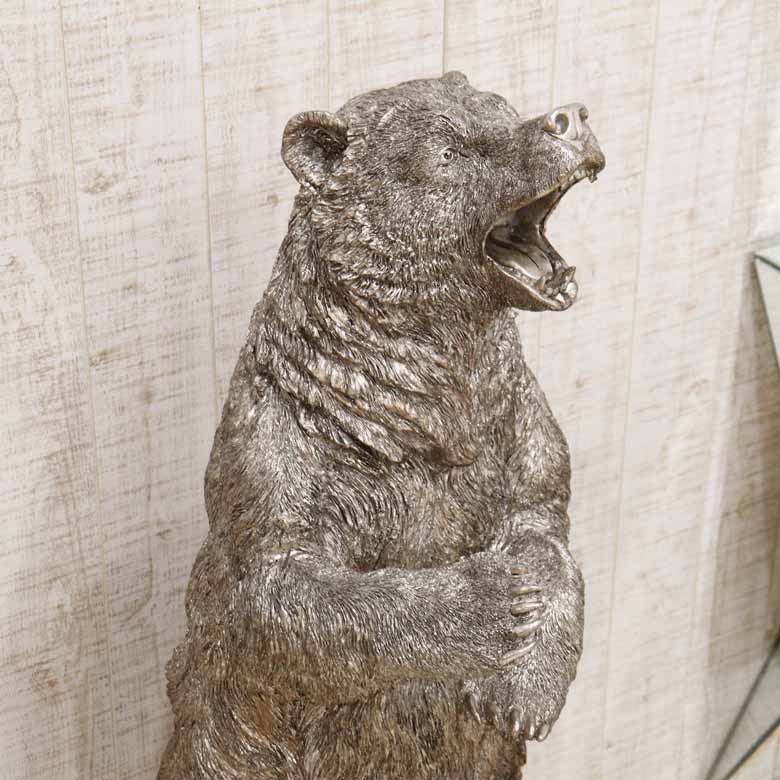 ツキノワグマ シルバー ラグジュアリーオブジェ 熊