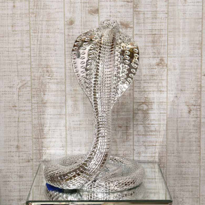 キングコブラ オブジェ シルバー 毒蛇 ヴァイパー スネーク アクアリウム 蛇