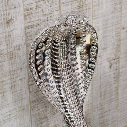 キングコブラ オブジェ シルバー 毒蛇 ヴァイパー スネーク アクアリウム 蛇