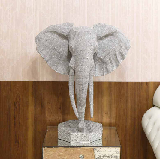 エレファント シルバー ラグジュアリーオブジェ 象 ヘッド