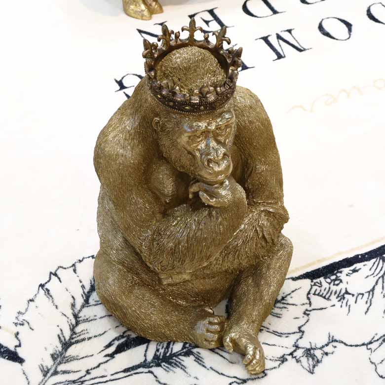 ゴリラ ゴールド ラグジュアリーオブジェ クラウン