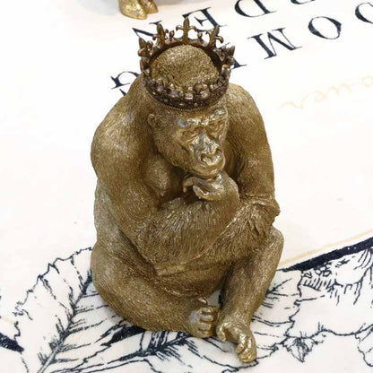 ゴリラ ゴールド ラグジュアリーオブジェ クラウン