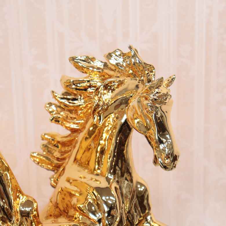 馬の置物 オブジェ ツインホース 風水 縁起物 オーナメント – 輸入家具