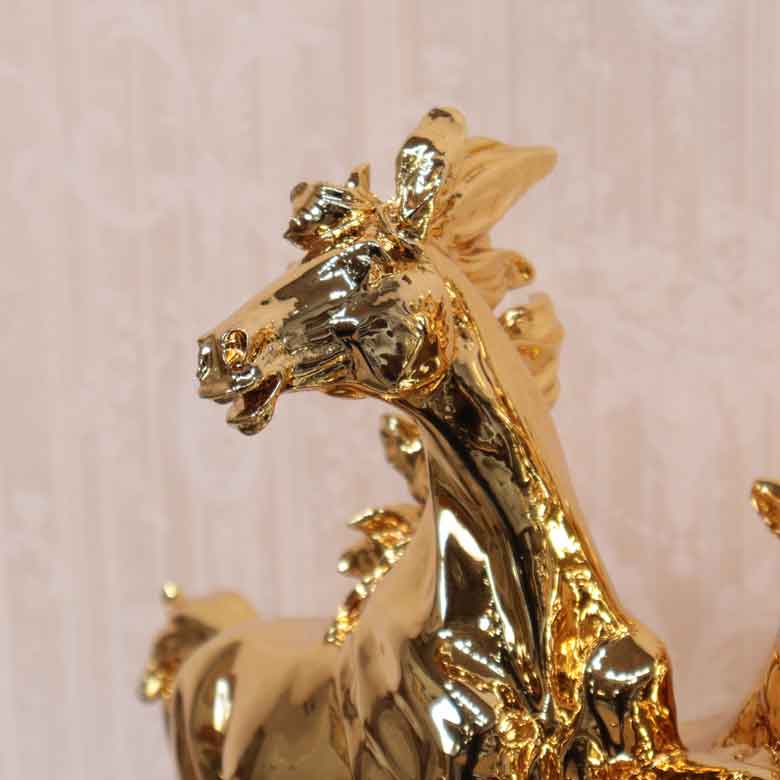 馬の置物 オブジェ ツインホース 風水 縁起物 オーナメント – 輸入家具
