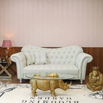 3Pソファ ハイバック ファントムレザー/合皮 ホワイト 3人がけ