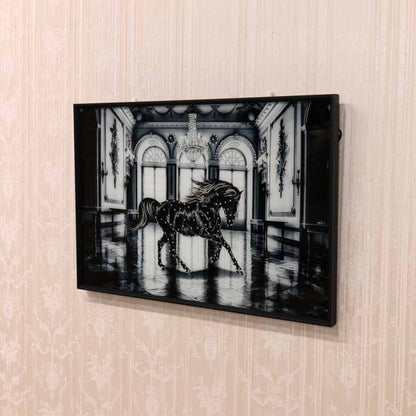 アートフレーム パレスホース クリスタルピクチャー ウォールデコ ラインストーン