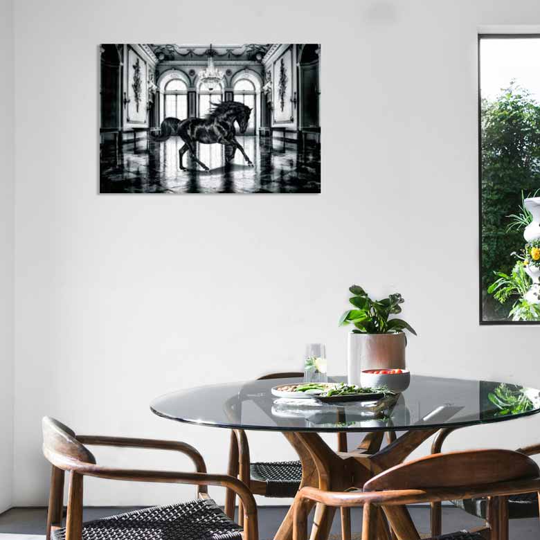 アートフレーム パレスホース クリスタルピクチャー ウォールデコ ラインストーン