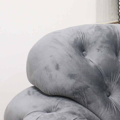 1Pソファ ハイバック ベロア グレーレッド 1人がけ ベルベット