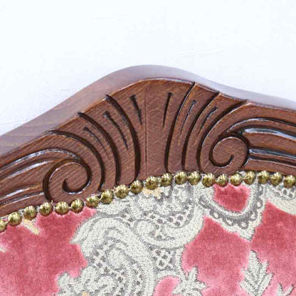 イタリア テレフォンベンチ ソファ 木製 ピンク・金華山 完成品