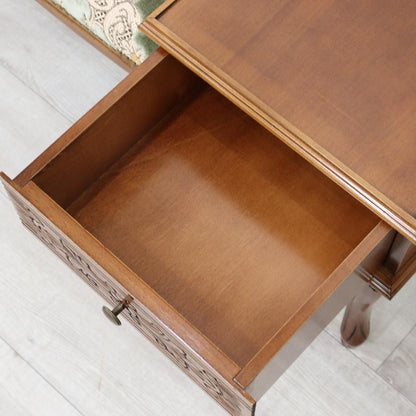 イタリア テレフォンベンチ ソファ 木製 グリーン・金華山 完成品