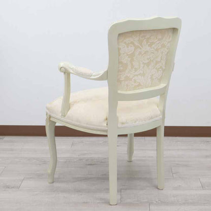 イタリア アームチェア ベージュ・アラベスク ホワイト