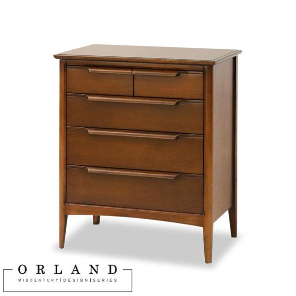 チェスト 4段 5引出 W60 木製 マホガニー アンティーク 完成品 ORLAND オーランド 60-4 146287