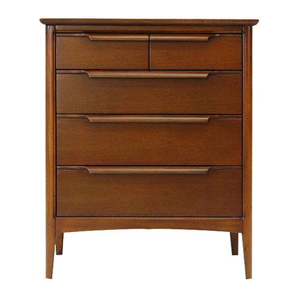 チェスト 4段 5引出 W60 木製 マホガニー アンティーク 完成品 ORLAND オーランド 60-4 146287