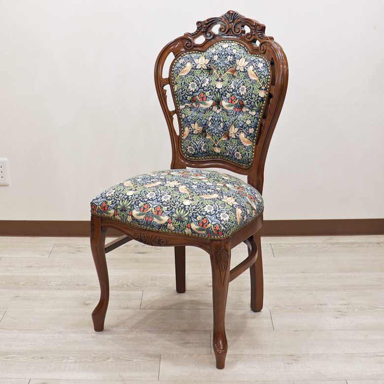 4脚セット イタリア ダイニングチェア いちご泥棒 木製 完成品