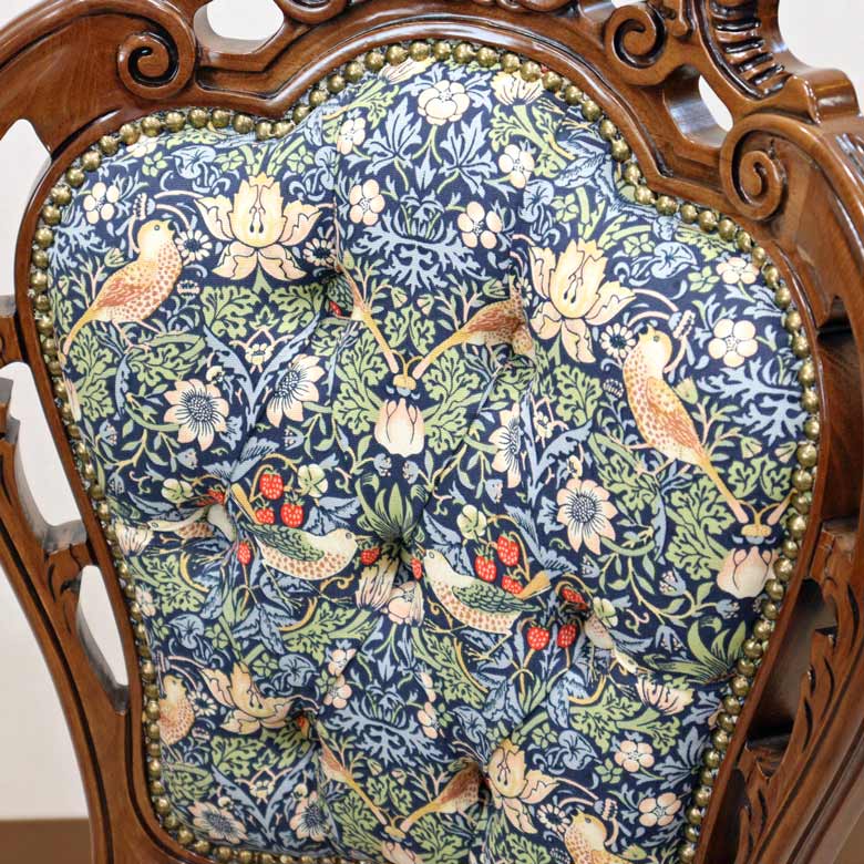 4脚セット イタリア ダイニングチェア いちご泥棒 木製 完成品