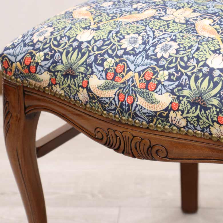 4脚セット イタリア ダイニングチェア いちご泥棒 木製 完成品