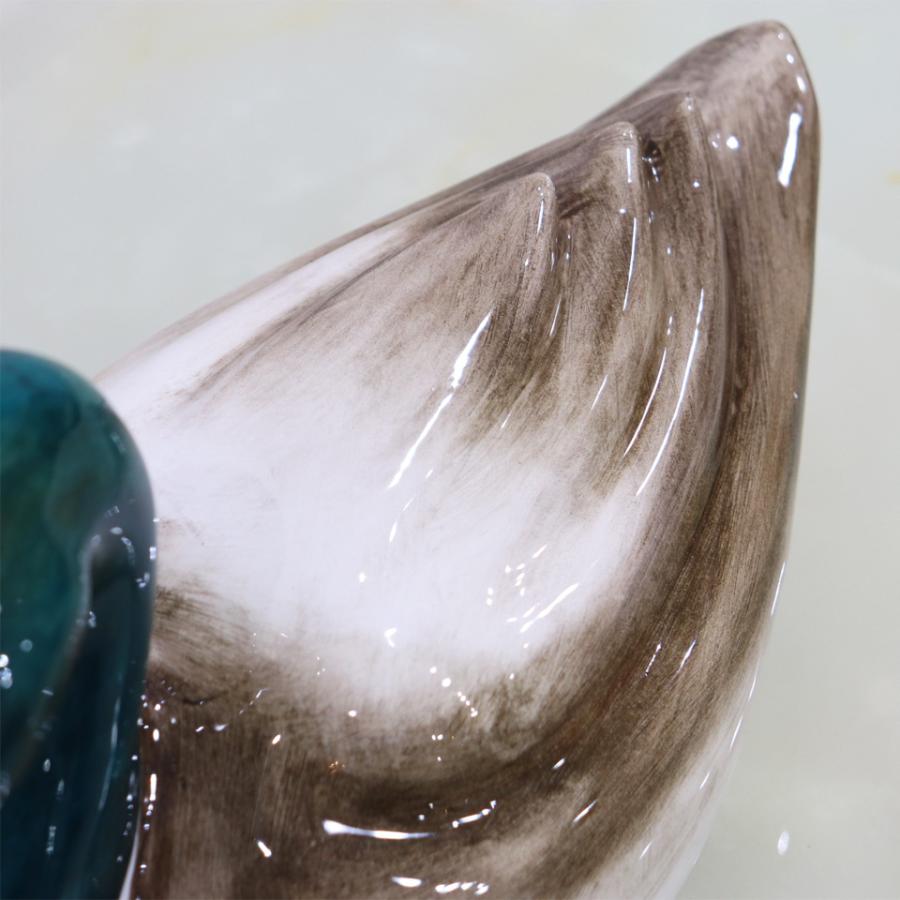 アンティーク Gubbio グッビオ イタリア製陶器 カモ セット 置物