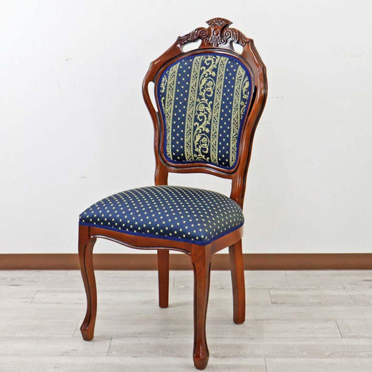 ダイニングチェア イタリア ブルー 木製 猫脚 CH-BLUE