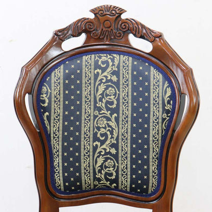 ダイニングチェア イタリア ブルー 木製 猫脚 CH-BLUE