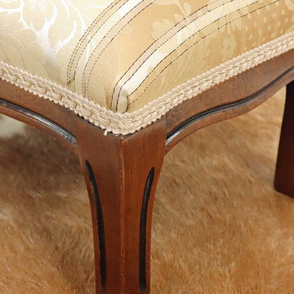 イタリア フットスツール ベージュ 補助椅子 玄関用 完成品